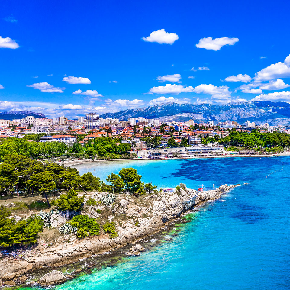 Bacvice beach in Split Croatia